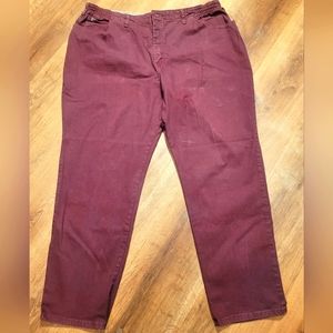 Lee Women's Burgundy Jean's 24W-Medium